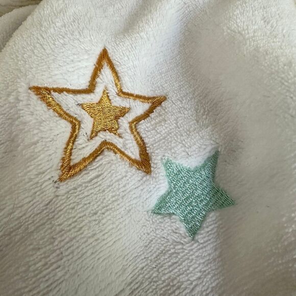 Gold Coast White Bear Lovey Stars 14” Security Blanket Plush Teddy Baby - Picture 4 of 8